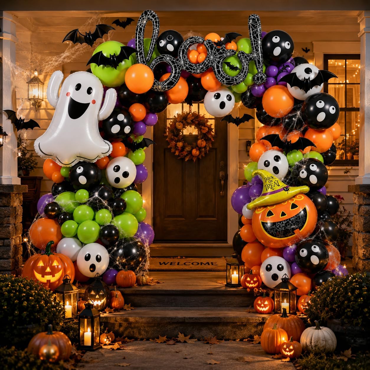 184Pcs Halloween Balloon Arch  - Balloon Arch Kit 评论和价格