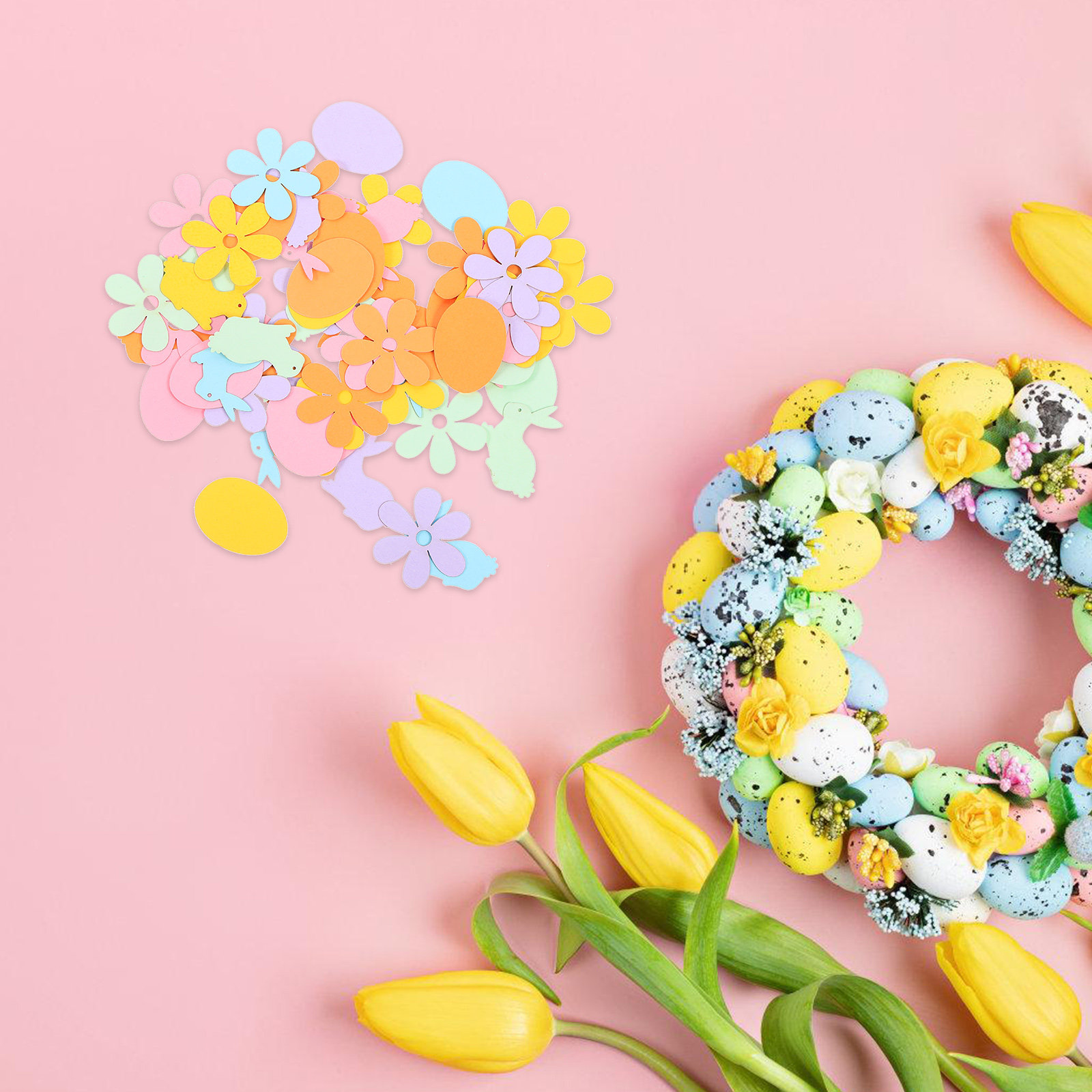 100Pcs Bunny Easter Confetti D - Papercraft Supply Invitation 评论和价格