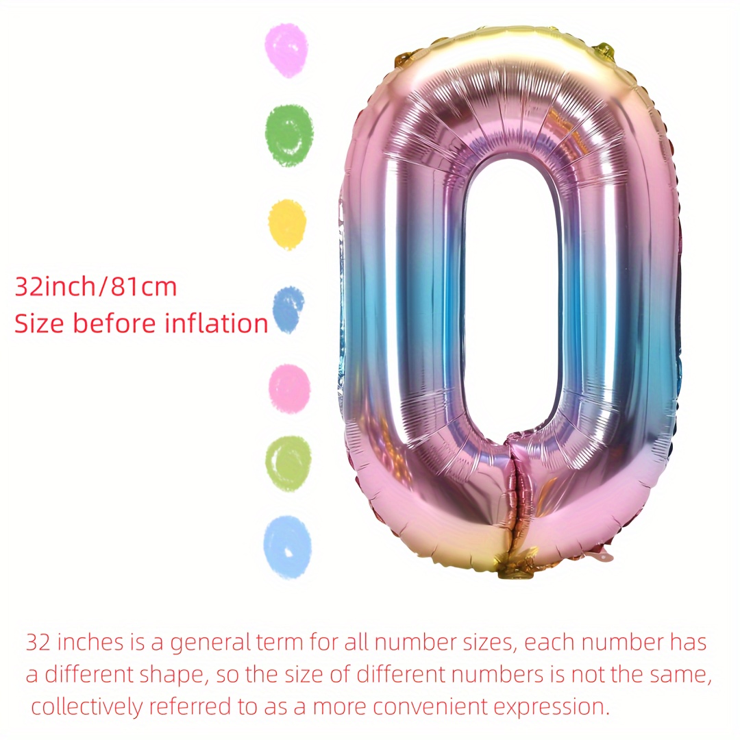 32inch Rainbow Gradient Number - Balloon Pump Hand 评论和价格