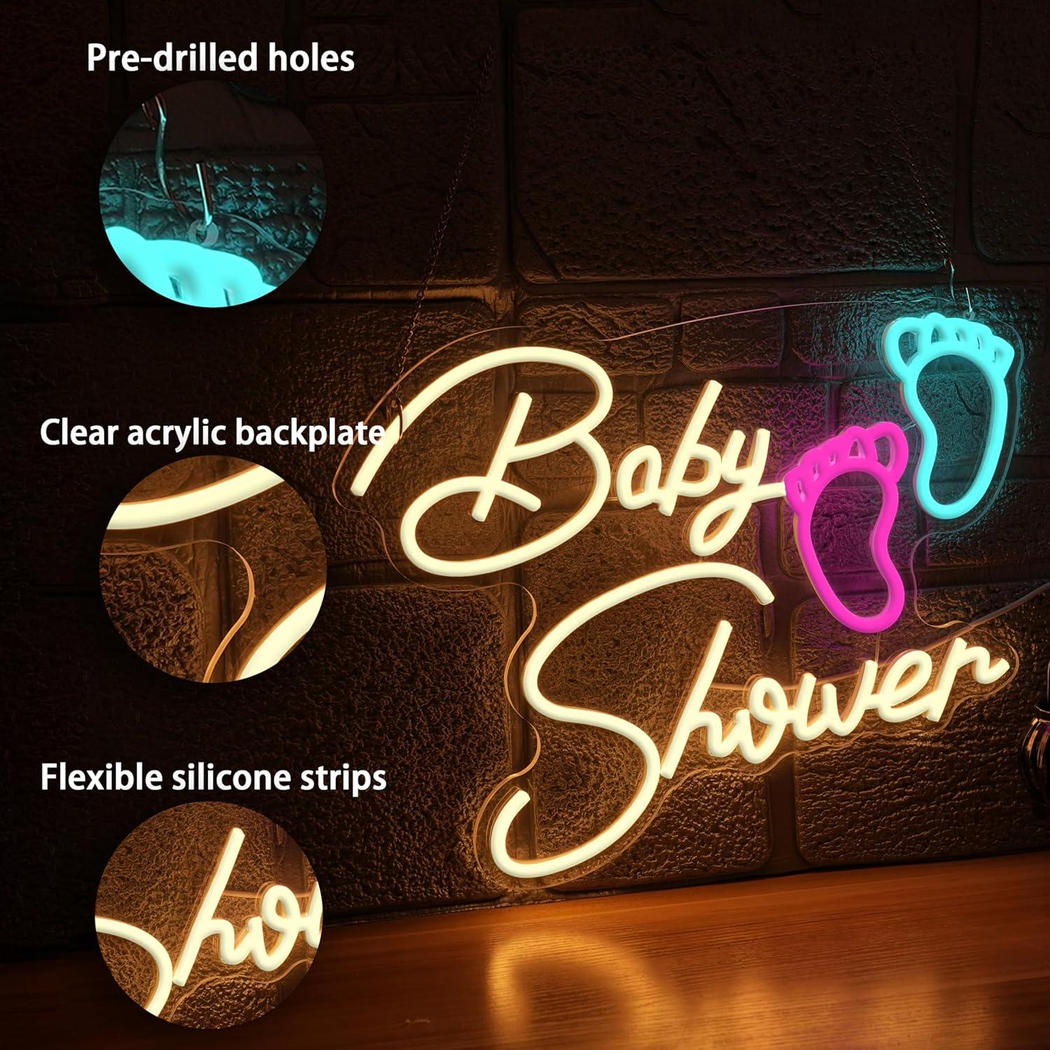 Baby Shower Neon Sign Oh Baby  - Neon Sign Party 评论和价格