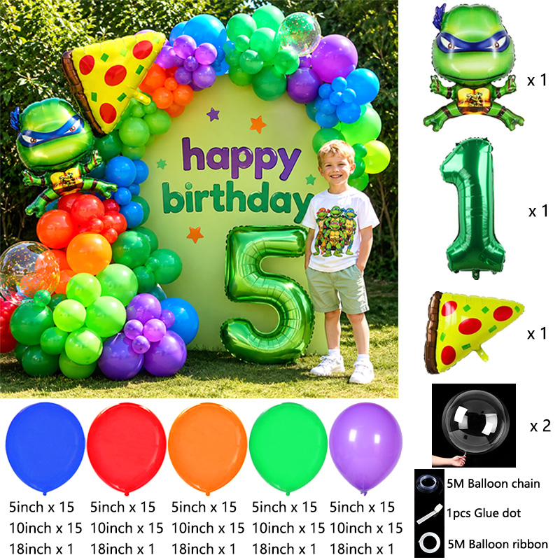 Kids Party Ninja Turtles Ballo - Balloon Arch Kit 评论和价格